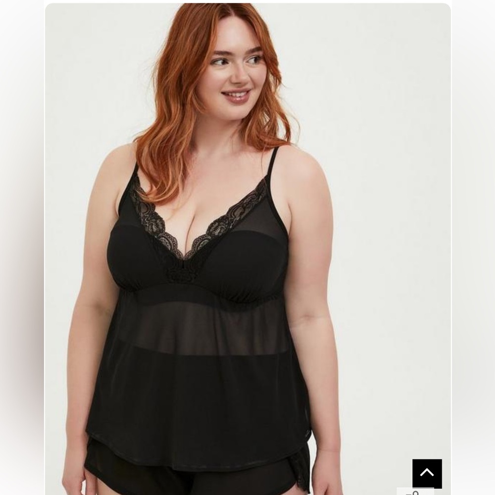Torrid Chiffon And Lace Trim Sleep Cami